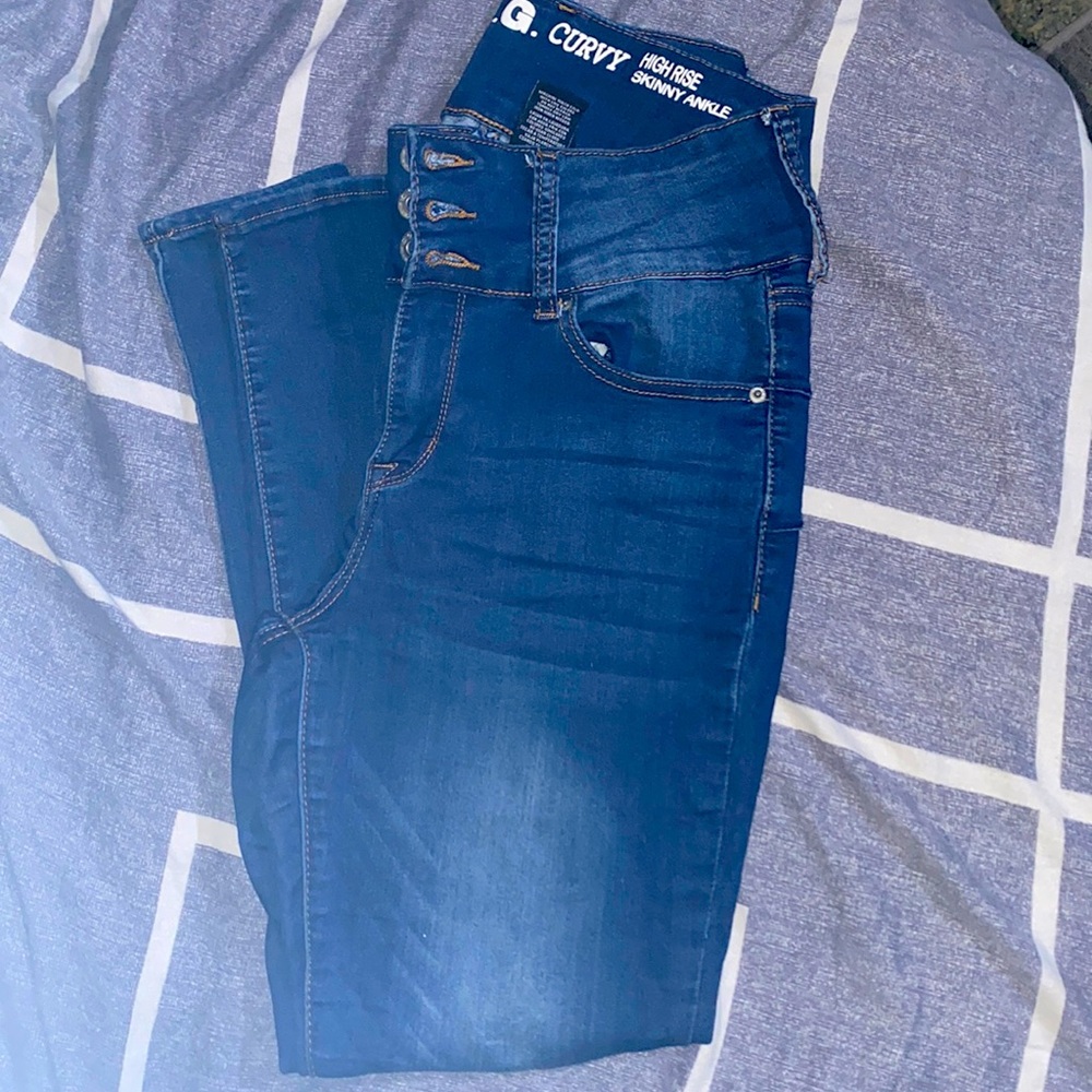 S.O.N.G Curvy high rise skinny ankle jeans